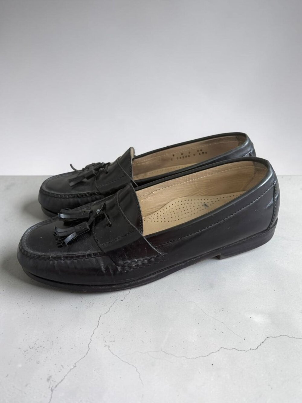 COLE HAAN Vintage Men’s Black Leather Loafers Size 8